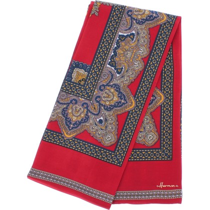 Foulard imprimé avec aspect soie. Dimension 140cmx15cm