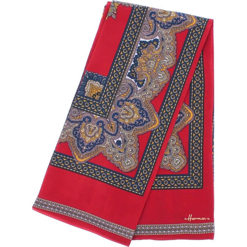 Foulard imprimé avec aspect soie. Dimension 140cmx15cm
