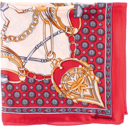 Carré imprimé avec aspect soie. Dimension 90x90cm