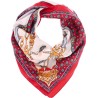 Printed square. Silk feeling. Size 90x90cm