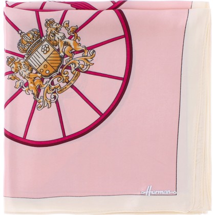 Printed square. Silk feeling. Size 90x90cm