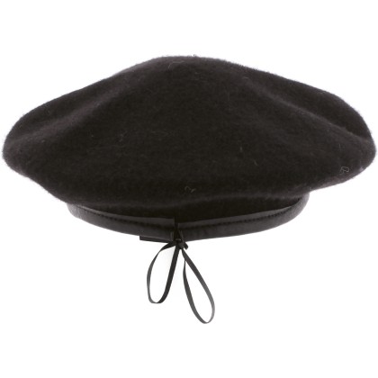BERET UNI EN FEUTRE DE LAINE UNI BORD BOURDONNE