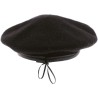 BERET UNI EN FEUTRE DE LAINE UNI BORD BOURDONNE