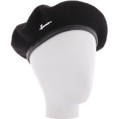BERET UNI EN FEUTRE DE LAINE UNI BORD BOURDONNE