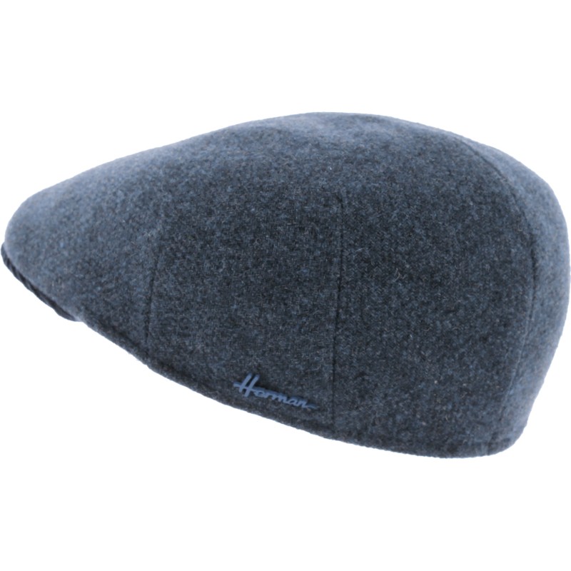 Casquette formée en laine unie visière en velours Casquette formée en laine unie visière en velours
