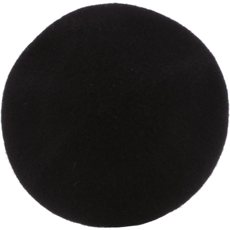 BERET UNI EN FEUTRE DE LAINE UNI BORD BOURDONNE