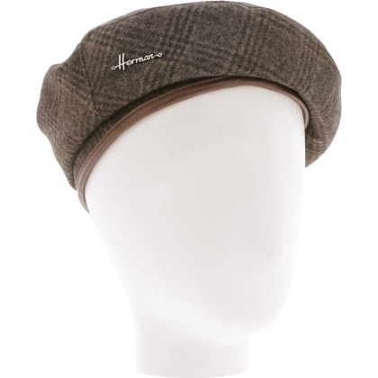 BERET EN PRINCE DE GALLES BORD BOURDONNE