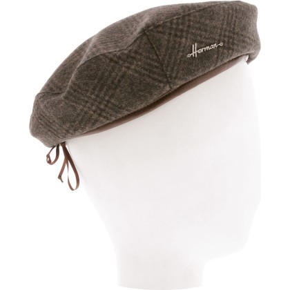 BERET EN PRINCE DE GALLES BORD BOURDONNE