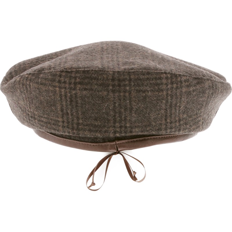 BERET EN PRINCE DE GALLES BORD BOURDONNE