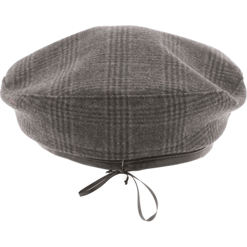 BERET EN PRINCE DE GALLES BORD BOURDONNE
