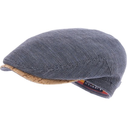Casquette plate bicolore avec visière en liège