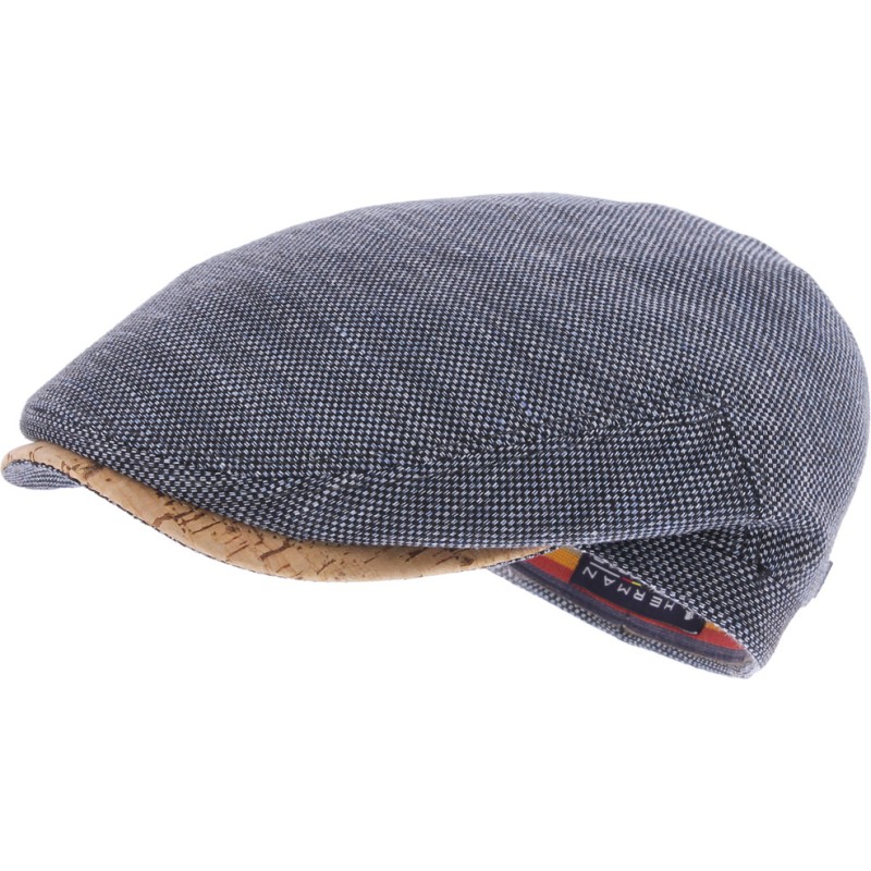 Casquette plate bicolore avec visière en liège Casquette plate bicolore avec visière en liège