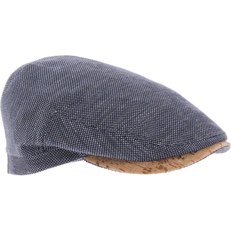 Casquette plate bicolore avec visière en liège Casquette plate bicolore avec visière en liège