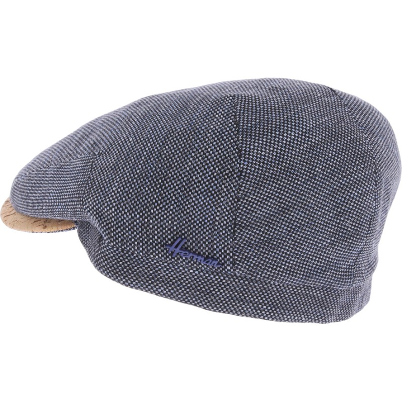 Casquette plate bicolore avec visière en liège Casquette plate bicolore avec visière en liège