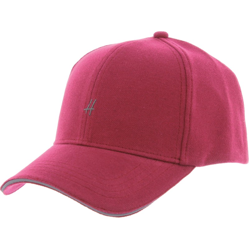 Casquette baseball en coton piqué unie avec visière san