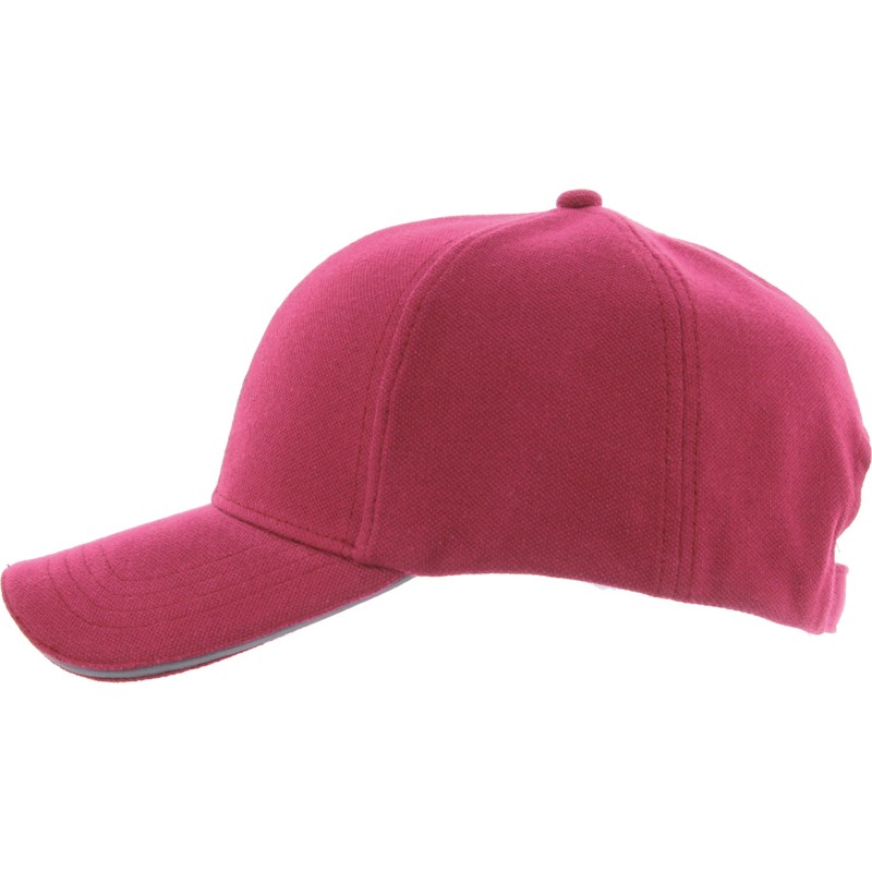 Casquette baseball en coton piqué unie avec visière san Casquette baseball en coton piqué unie avec visière san