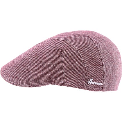 caquette homme en lin rouge brique