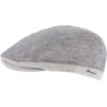 Casquette plate formée, en lin et coton piqué