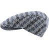 casquette plate en gros pied de poule