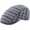 casquette plate en gros pied de poule