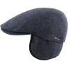 Casquette plate laine une avec caches-oreilles