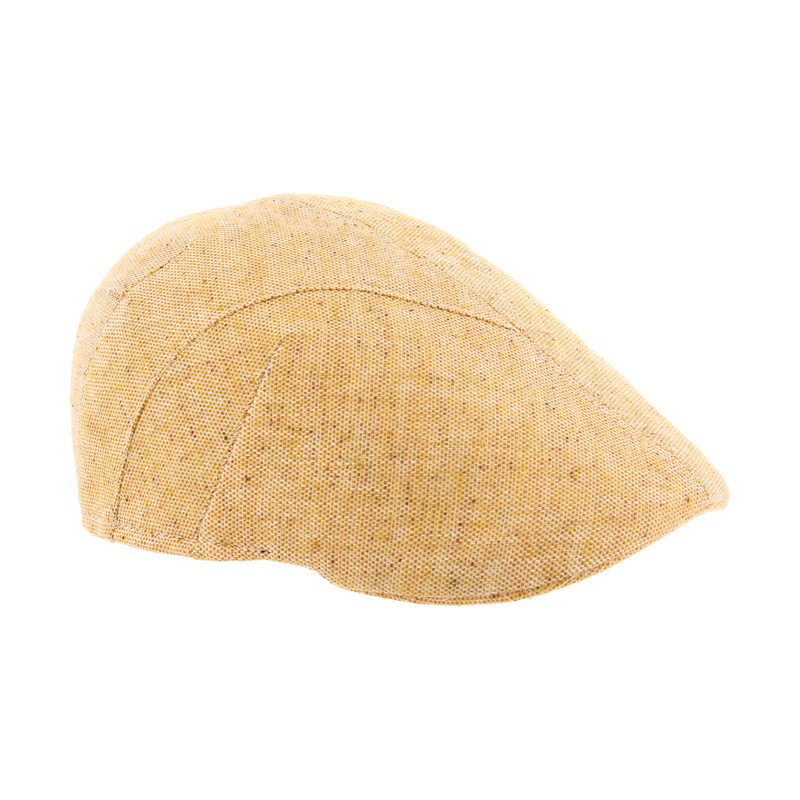 Casquette formée en lin unie