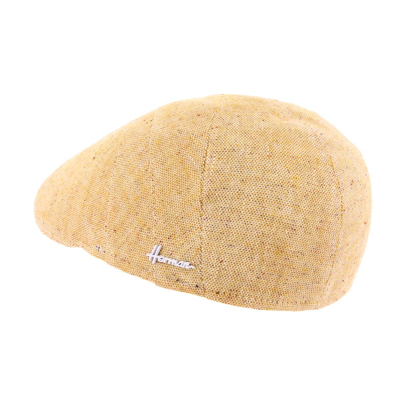 Casquette formée en lin unie