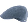 Casquette plate unie avec tissu à motif sous la visère
