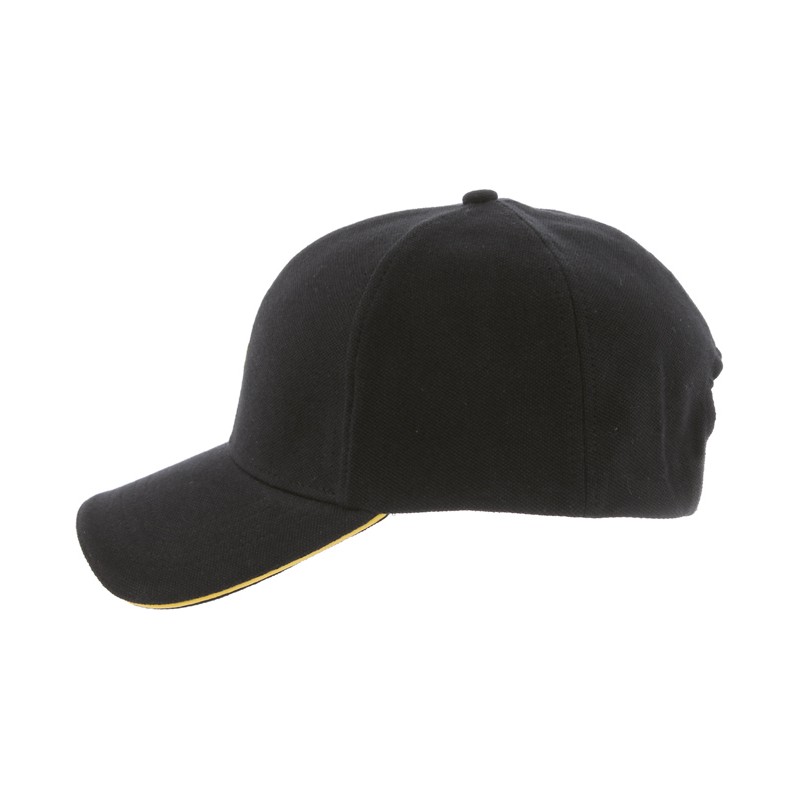 Casquette baseball en coton piqué unie avec visière sandwich Casquette baseball en coton piqué unie avec visière sandwich
