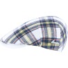 LEGEND flat cap. Madras cotton multicolor