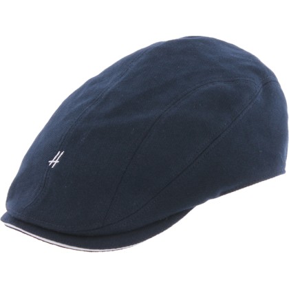 Casquette plate en coton piqué unie avec visière sandwich