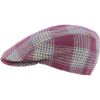 checked flat cap