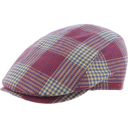 checked flat cap