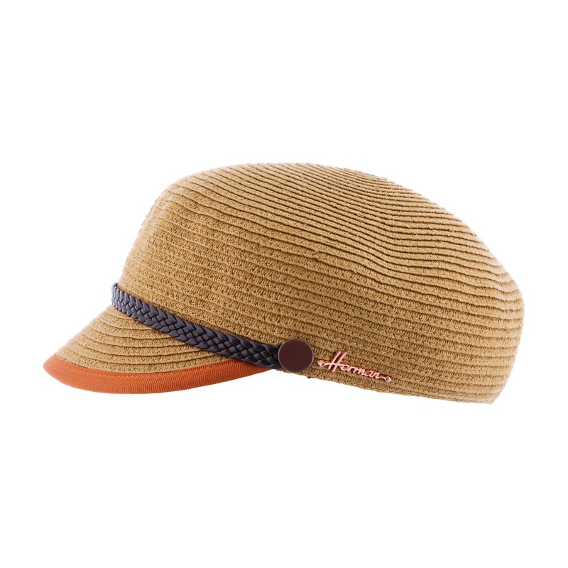 Casquette marin FISHERMAN en paille papier cousue