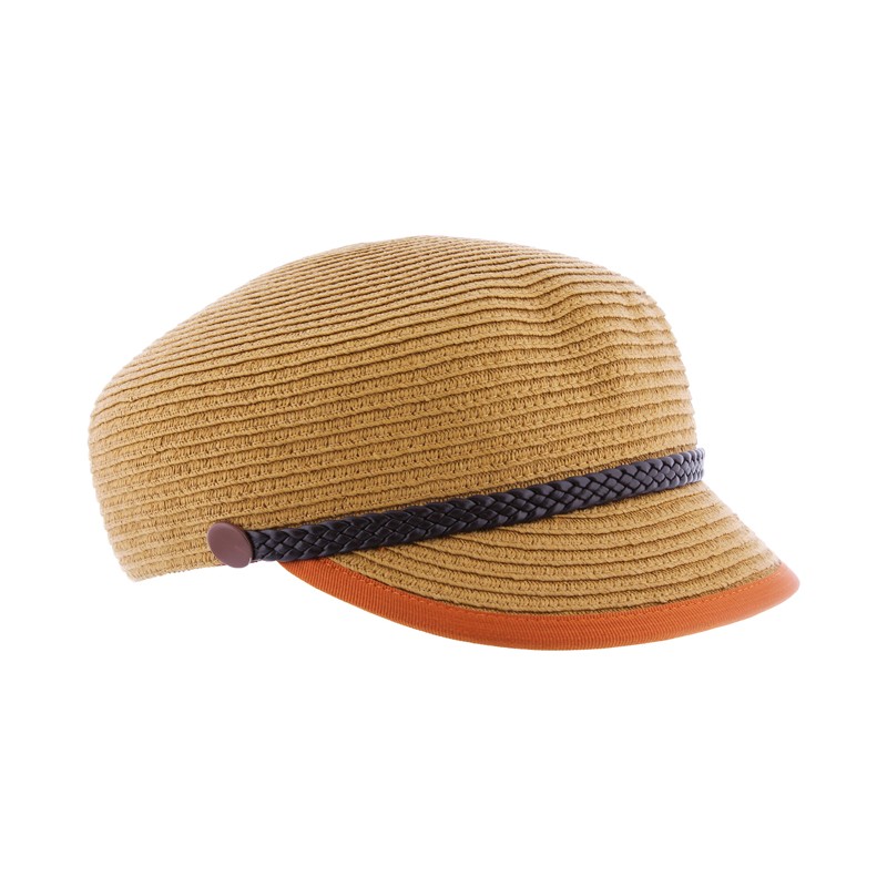 Casquette marin FISHERMAN en paille papier cousue Casquette marin FISHERMAN en paille papier cousue