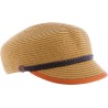 Casquette marin FISHERMAN en paille papier cousue