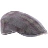 Casquette plate en tartan avec visière avec visière san