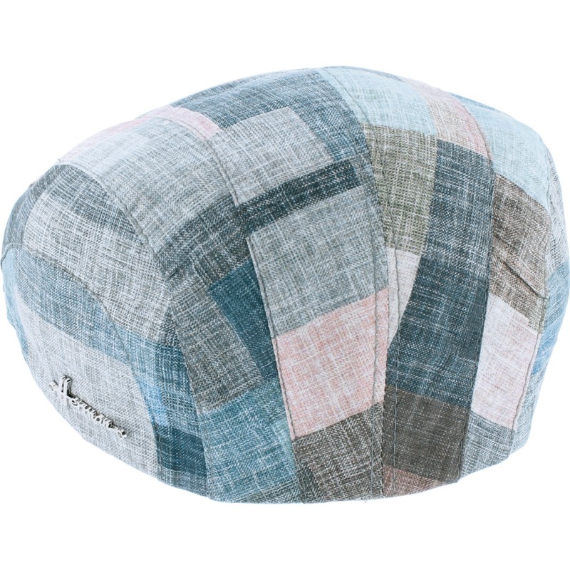 Casquette plate en patchwork de tissu Casquette plate en patchwork de tissu