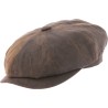 Casquette gavroche 8 côtes en fausse croute de cuir uni