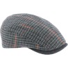 Two-tone Legend cap. Flat shape formed with 2 houndstooth fabric panel