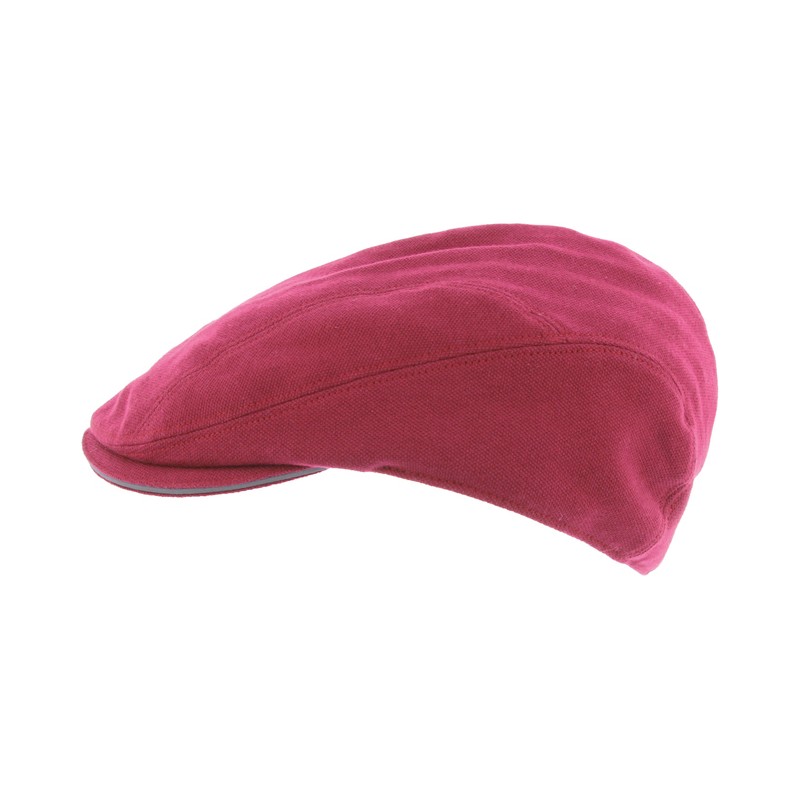 Casquette plate en coton piqué unie avec visière sandwi