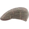 Two-tone Legend cap. Flat shape formed with 2 houndstooth fabric panel