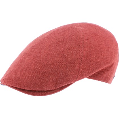 Casquette plate unie avec tissu à motif sous la visière