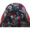 Casquette plate unie avec tissu à motif sous la visière