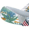 Trucker cap with palm tree motif and plain mesh