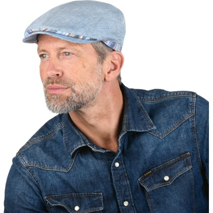 Casquette plate unie avec bande arrière et doublure en