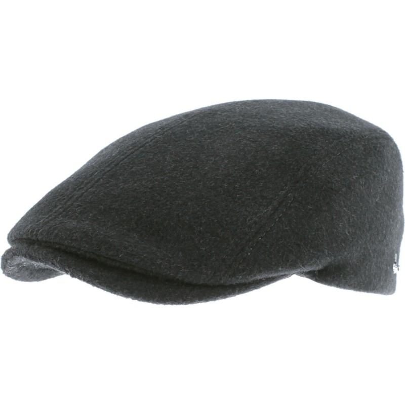 Casquette plate laine une avec caches-oreilles