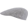 Casquette plate en lin unie