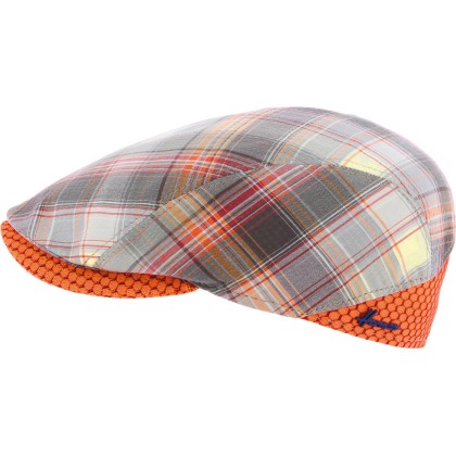 Casquette plate formée à carreaux avec visière en nid d