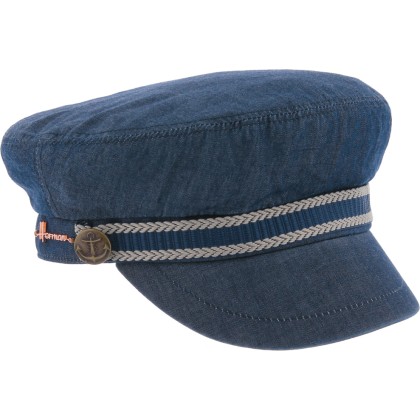Casquette marin en jeans délavé